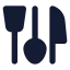 Kitchenutensils icon with solid standard style