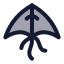 Kite icon with duotone standard style