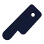 Knife icon with solid standard style