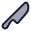 Knife icon with duotone rounded style
