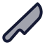 Knife icon with duotone standard style