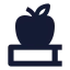 Knowledge icon with solid sharp style