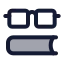 Knowledge icon with duotone standard style