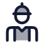 Labor icon with duotone rounded style