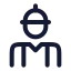 Labor icon with stroke rounded style