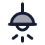 Lamp icon with duotone rounded style