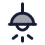 Lamp icon with duotone standard style