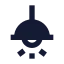 Lamp icon with solid sharp style