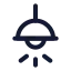 Lamp icon with stroke rounded style