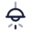 Lamp icon with twotone rounded style