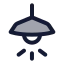 Lamp icon with duotone standard style