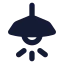 Lamp icon with solid standard style