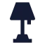 Lamp icon with solid sharp style