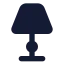 Lamp icon with solid standard style