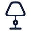 Lamp icon with stroke rounded style