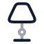 Lamp icon with twotone rounded style