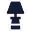 Lamp icon with solid sharp style