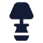 Lamp icon with solid standard style