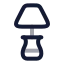 Lamp icon with twotone rounded style