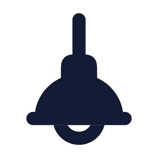 Lamp Ceiling Icon in Solid Rounded style