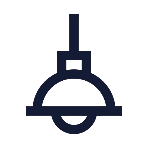 Lamp Ceiling Icon in Stroke Sharp style