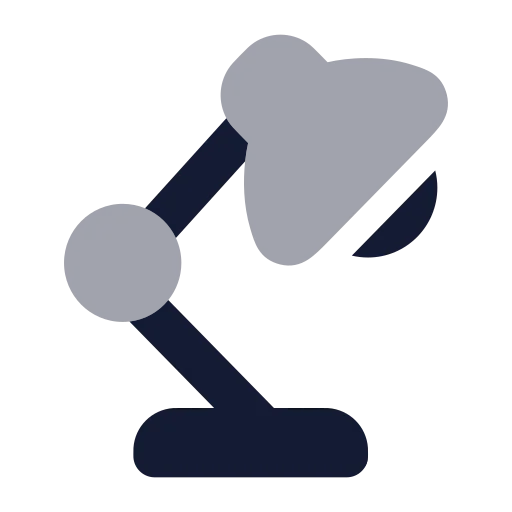 Lamp Desk Icon in Bulk Rounded style