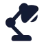 Lampdesk icon with solid rounded style