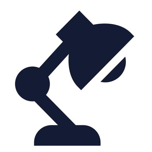 Lamp Desk Icon in Solid Sharp style