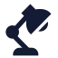 Lampdesk icon with solid sharp style