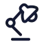 Lampdesk icon with stroke rounded style