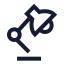 Lampdesk icon with stroke sharp style
