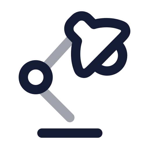 Lamp Desk Icon in Twotone Rounded style