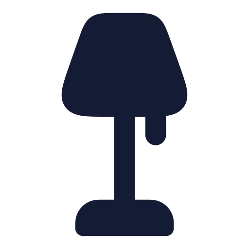 Lamp Floor Icon in Solid Rounded style
