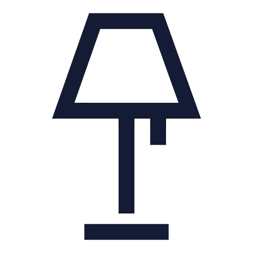 Lamp Floor Icon in Stroke Sharp style