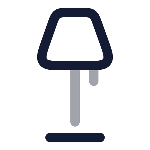 Lamp Floor Icon in Twotone Rounded style