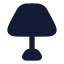 Lamp icon with solid rounded style