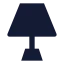 Lamp icon with solid sharp style