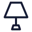 Lamp icon with stroke sharp style