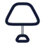 Lamp icon with twotone rounded style