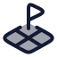 Landplot icon with duotone rounded style