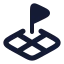 Landplot icon with solid rounded style