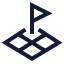Landplot icon with solid sharp style
