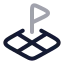 Landplot icon with twotone rounded style
