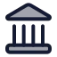 Landmark icon with duotone rounded style