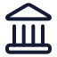 Landmark icon with stroke rounded style