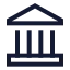 Landmark icon with stroke sharp style