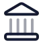 Landmark icon with twotone rounded style