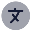 Languagecircle icon with bulk rounded style