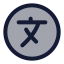 Languagecircle icon with duotone rounded style