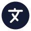 Languagecircle icon with solid rounded style